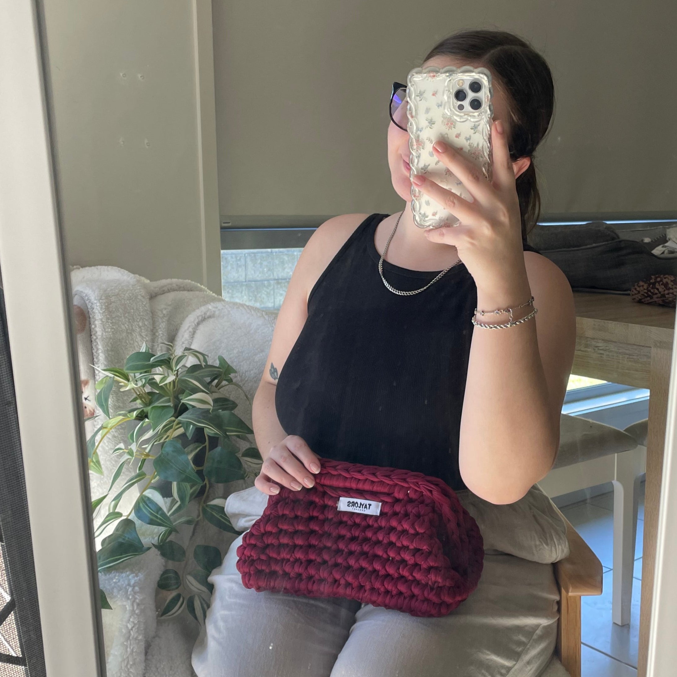 The Martini Clutch Bag - Cherry Red